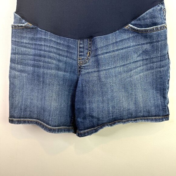 Maternity dark wash shorts size small - Picture 2 of 10